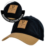 Black & Caramel Cap with Leather Patch